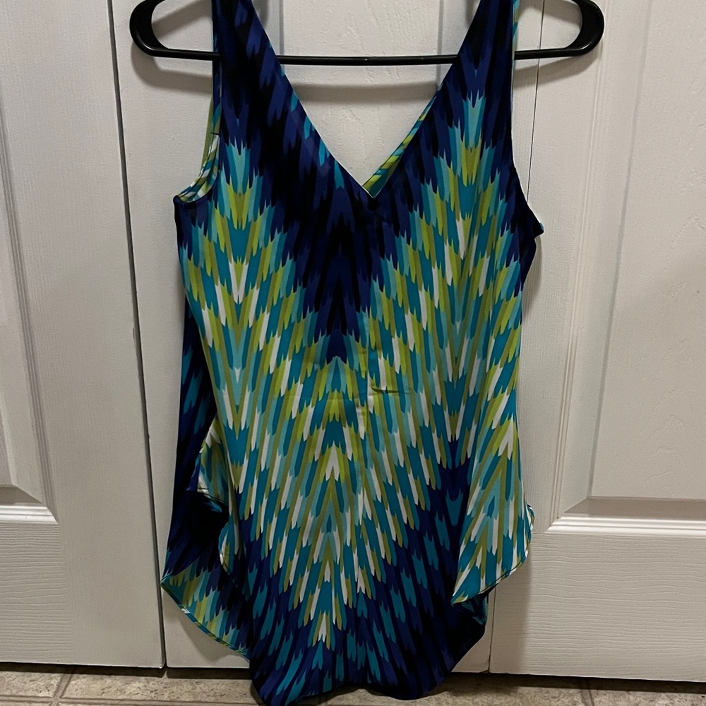 Worthington Blue and Green Patterned Camisole
